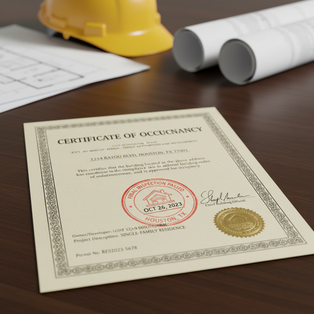 Final Permit Closeout - Tell Projects League City TX